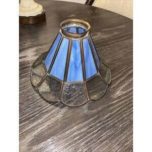 Vintage Tiffany Style Stained Glass Sconces. These Are Beautiful Slag Glass.